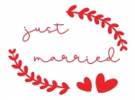 Just Married Bügelbild